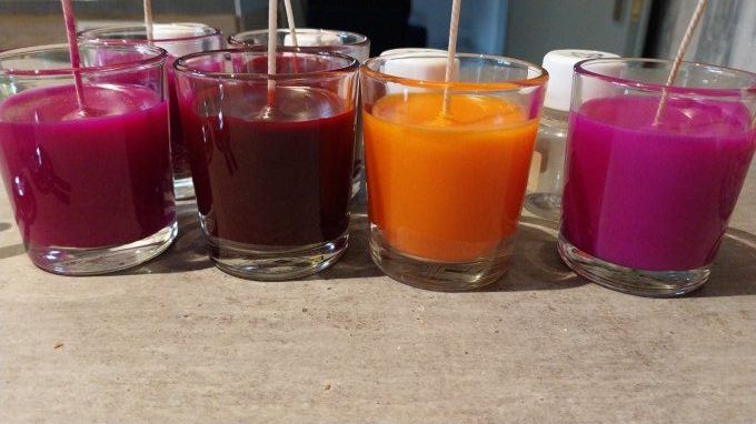 bougies verre 
